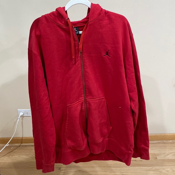 Nike Other - Nike Jordan Jumpman Air Men's Fleece Full-Zip Hoodie - Red sz Xl
